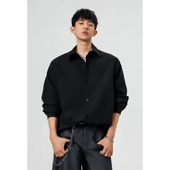 Chemises pour hommes, vêtements pour hommes, chemise grande taille, design simple, manches longues, décontractée, confortable, coupe tendance, pour hommes grands et corpulents
