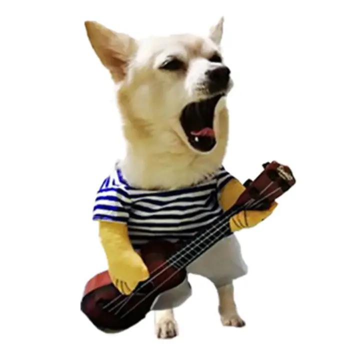 Costume de Guitariste Amusant pour Chien et Chat