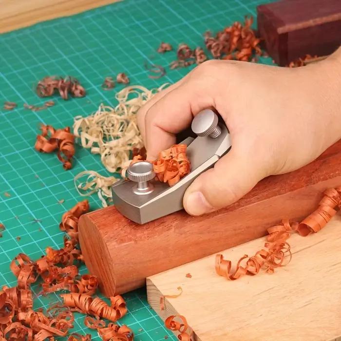 Raboteuse à bois en alliage d'aluminium, Mini raboteuse à main, outils de charpentier, avion plat eu