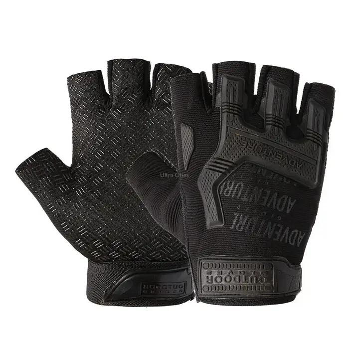 Gants camouflage tactiques demi-doigt anti-dérapant pour chasse CS combat randonnée