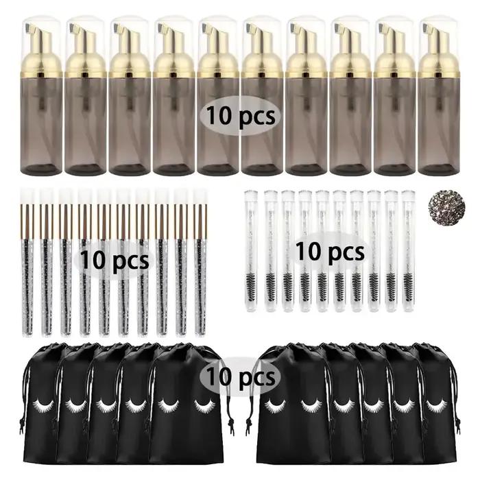 Les outils de nettoyage de shampoing pour cils comprennent une bouteille vide de 60ML