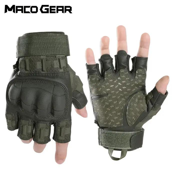 Gants tactiques écran tactile coque dure chasse airsoft tir sport outdoor anti-dérapant cuir