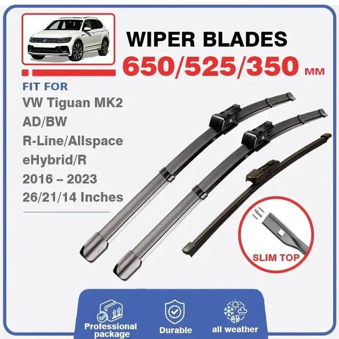 Balais d'essuie-glace avant et arrière LHD RHD, pour Volkswagen VW Tiguan MK2 2016 – 2023 RLine Alls
