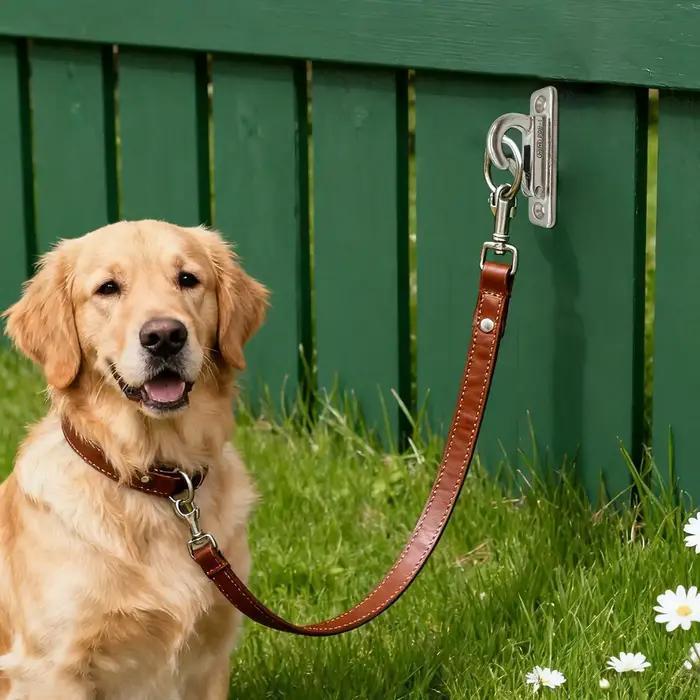 Cintre de laisse pour chien en polyester robuste pour maison et extérieur - Support mural pour rangement sécurisé des laisses pour chiots et chiens - Salon, cour arrière, toilettage