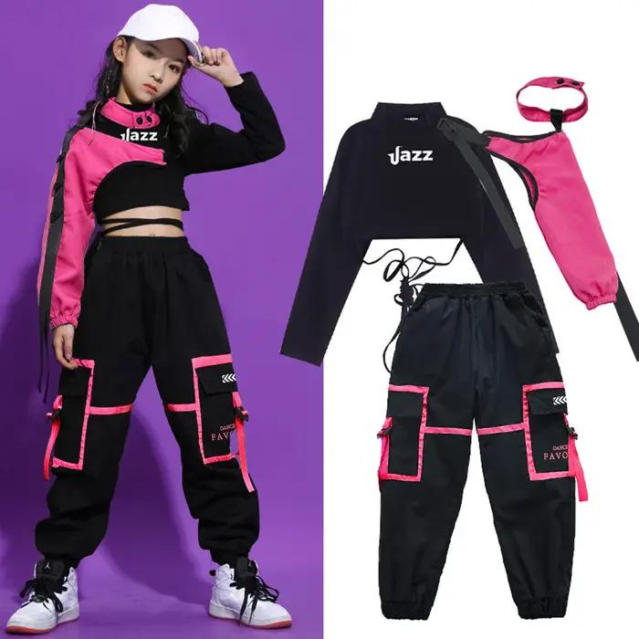 Ensemble haut court et pantalon cargo pour filles