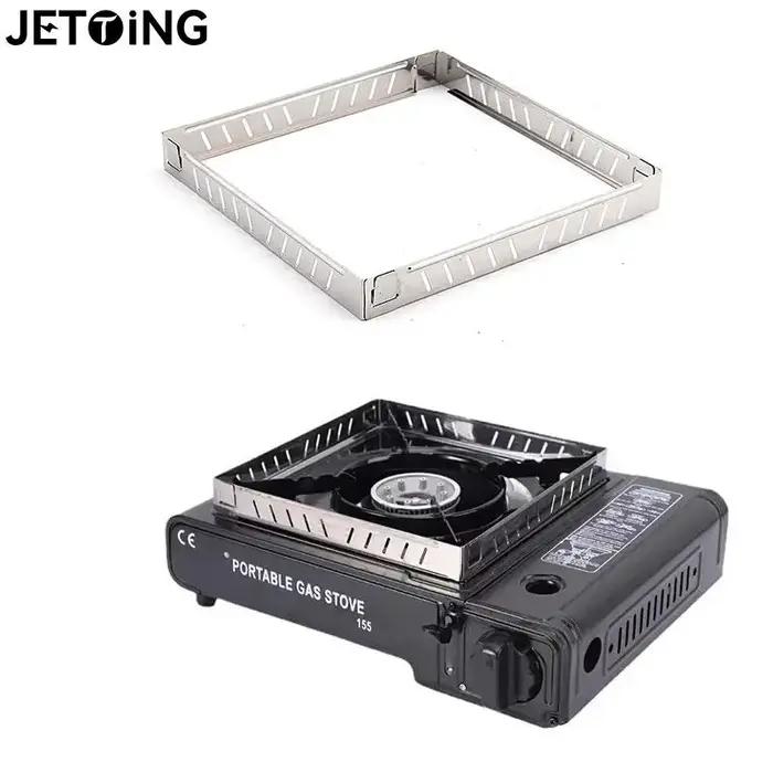 Pare-vent pliable en acier inoxydable, poêle à gaz d'extérieur, poêle de barbecue, accessoires de Ca