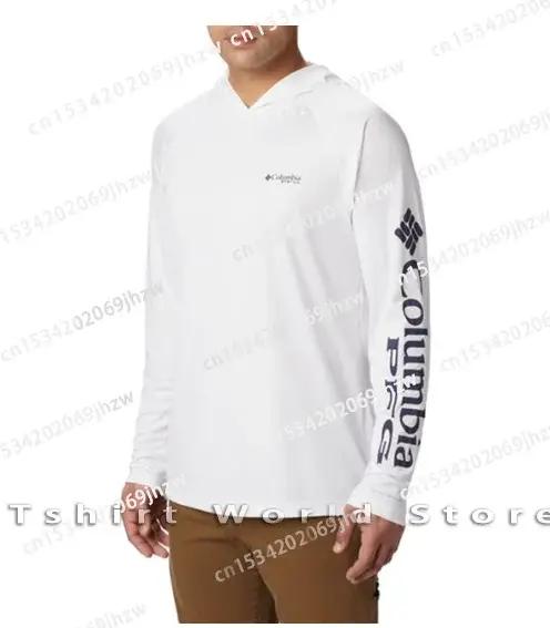 Columbia Pfg chemise de pêche à capuche Protection UV extérieure vêtements de pêche Performance pour