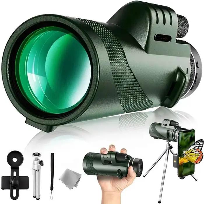 Télescope monocular 80X100 HD longue portée 8000m avec trépied - zoom puissant chasse camping extérieur