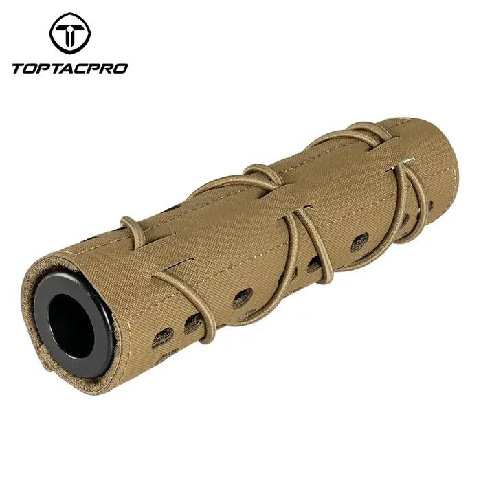 Cache silencieux tactique TOPTACPRO 7 pouces - Manchon thermique laser pour paintball chasse