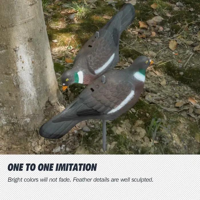 Leurres pigeons GUGULUZA 1/3/6 pièces 16 pouces coques 3D réalistes avec piquets - Décoy chasse jardin