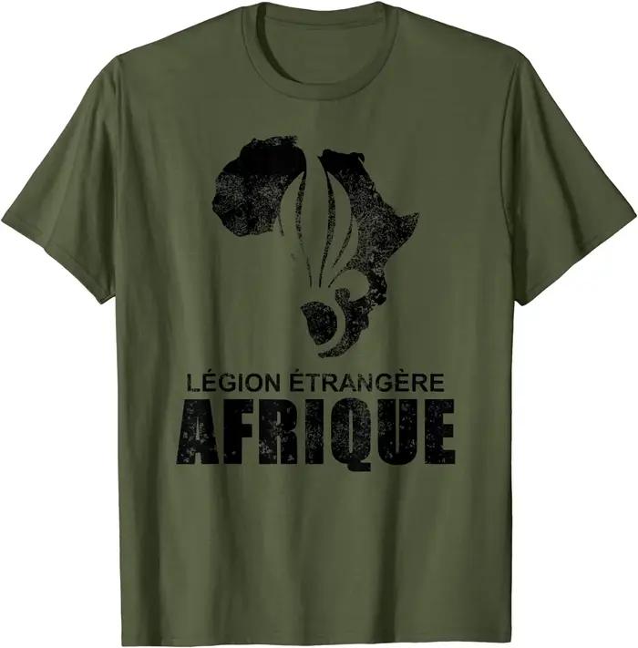 T-shirt 100% Coton pour Homme, Vêtement Court et Décontracté, Légion Étrangère Française