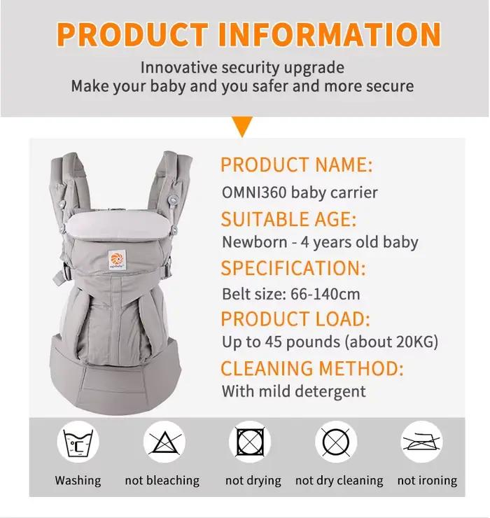 Egobaby porte-bébé ergonomique kangourou infantile enfant fronde dos face avant sac à dos enveloppe