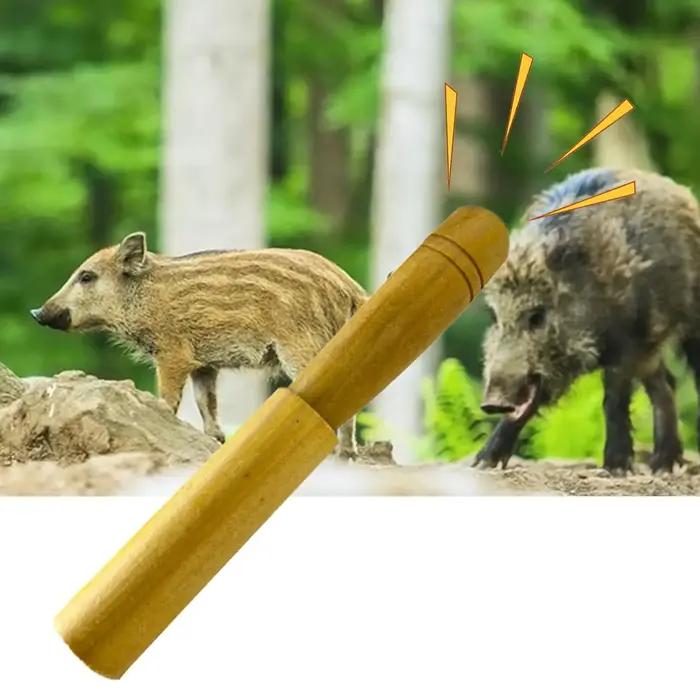 Sifflet en bois pour attirer les sangliers - Outil portable d'imitation sonore pour chasse au sanglier