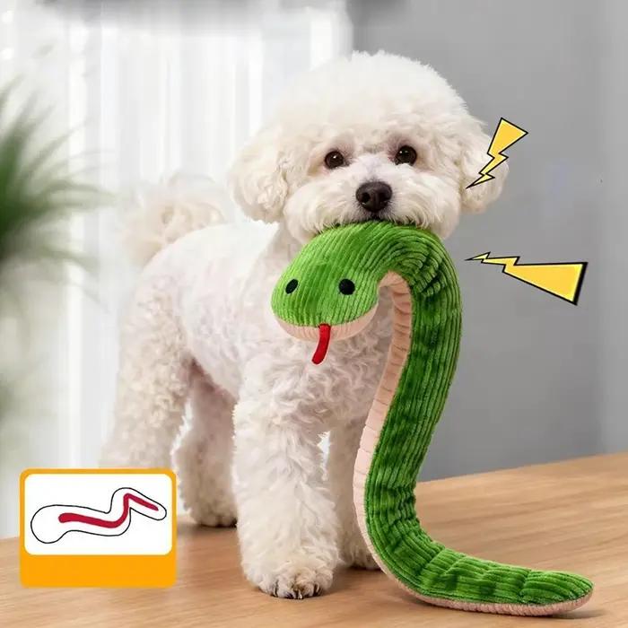 Jouet interactif pour chien en forme de serpent