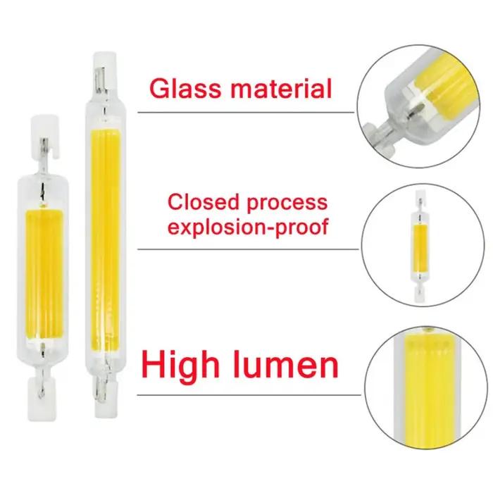 Ampoule LED R7S COB, 78MM 118MM 189MM AC110V 220V 230V 240V, remplacement de lampe halogène J78 J118