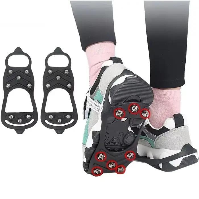 Pinces à glace Spike pour chaussures hiver robustes et antidérapantes pour randonnées alpinisme et escalade sur terrain glacé neige et glace