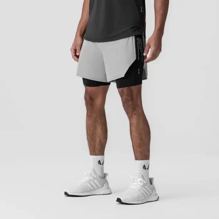 Pantalon de sport à séchage rapide pour hommes, Short élastique à Double pont, pour course à pied, G