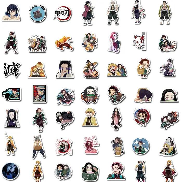 100/200 pièces dessin animé démon Slayer autocollants pour ordinateur portable valise Skateboard gui