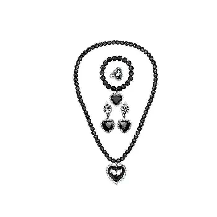 Enfants filles Elsa Sofia Belle princesse accessoires raffinement perles collier Bracelet bague bouc