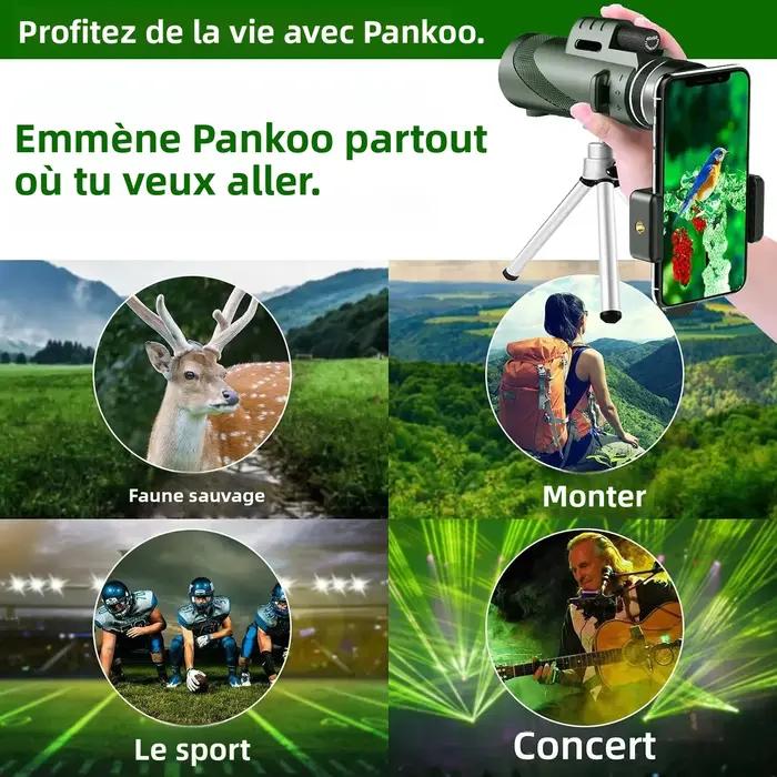 Télescope monoculaire HD compact jour et nuit pour observation chasse discrète et portable