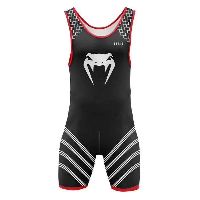 Nouveaux hommes Performance lutte Singlet costume vêtements de sport ensembles de course boxe PowerL