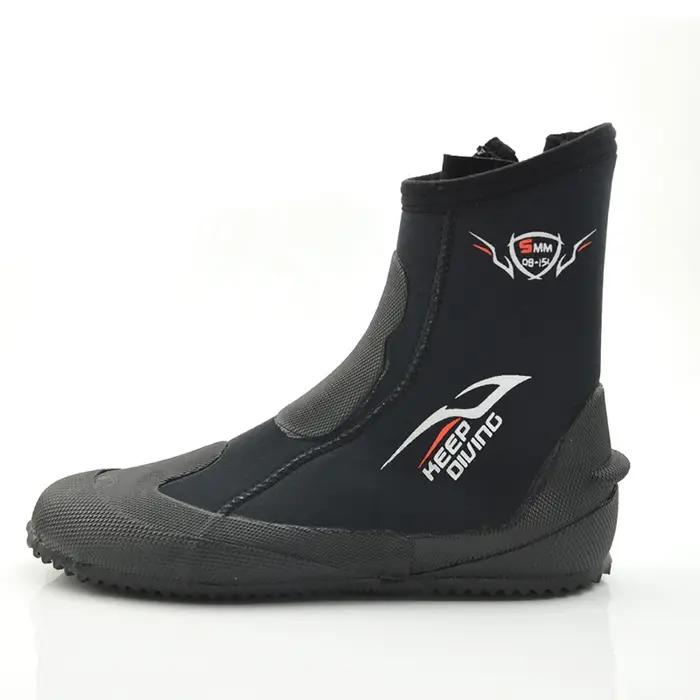 Bottes de plongée en néoprène 5mm, chaussures d'eau pour plongée en apnée, montantes, imperméables,