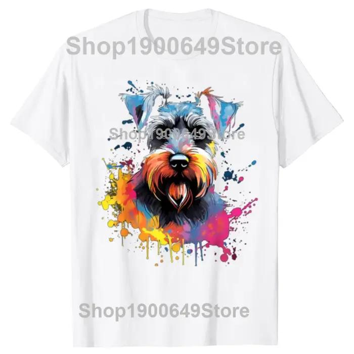 T-shirt graphique chien Schnauzer l'inventaire pour hommes et femmes
