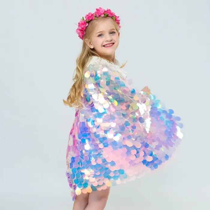 Cape à paillettes pour filles