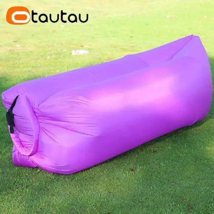 OTAUTAU Ultra léger oreiller Style paresseux canapé gonflable Portable pliable sac de couchage lit S
