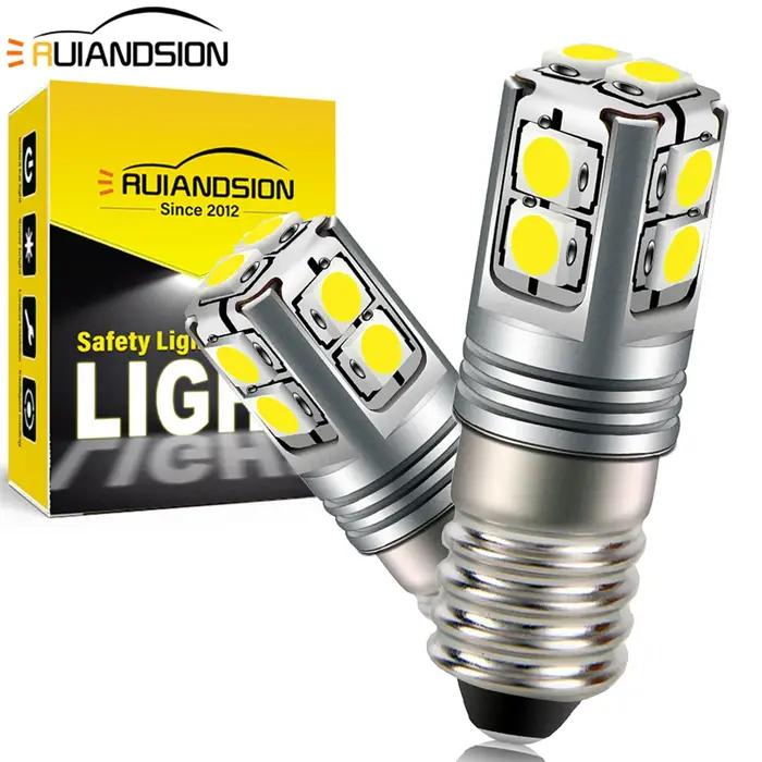 RUIANDSION 1 pièces E10 P13.5S PR2 3030SMD Maglite ampoule de remplacement 6V-40V 9V 12V 18V 24V 4-9D torche lampe