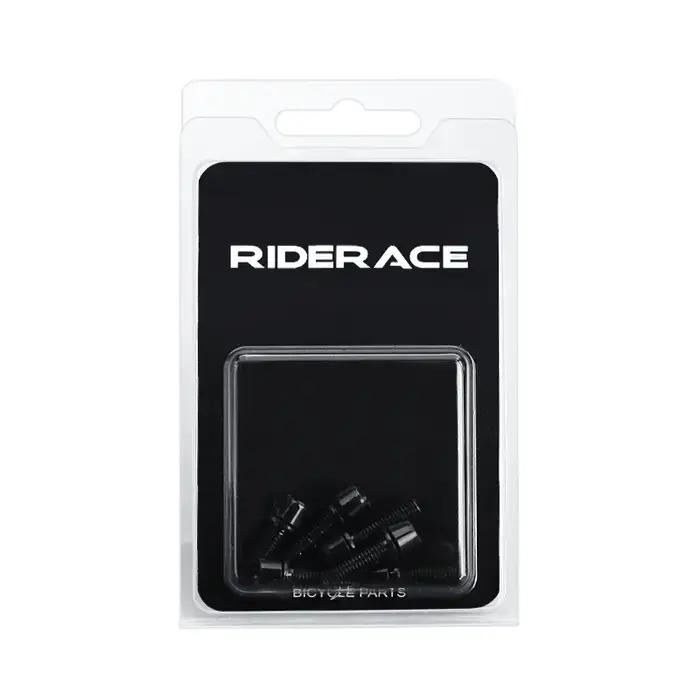 6 pièces/ensemble vis de guidon de vélo en acier allié coloré plaqué titane M5 * 18MM vtt