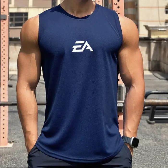 Débardeur Homme Sans Manches Séchage Rapide Fitness Musculation Mode Basket-ball Maille Respirante Été