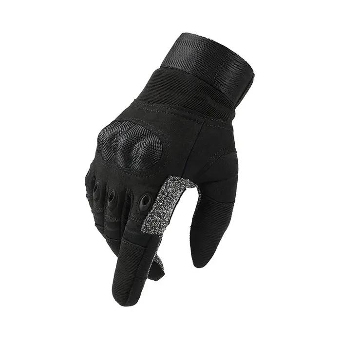 Gants tactiques pleins et demi-doigts anti-coupure anti-perforation en fibre de carbone et cuir