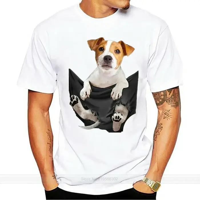 Jack Russell poche intérieure T-shirt amoureux des chiens
