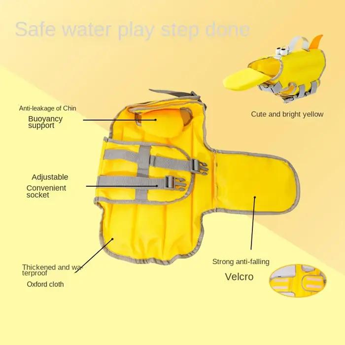 Gilet de sauvetage pour chien à haute flottabilité avec poignée