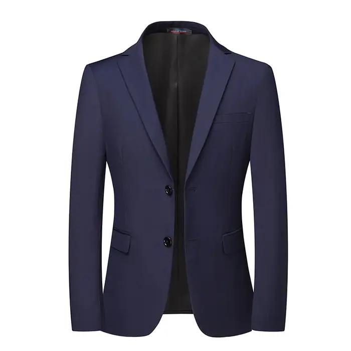 Blazer nouveaux hommes mode affaires couleur unie Style britannique travail professionnel marié robe