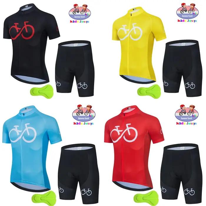 2025 nouveaux vêtements de cyclisme pour enfants de haute qualité été garçons filles maillot à manch