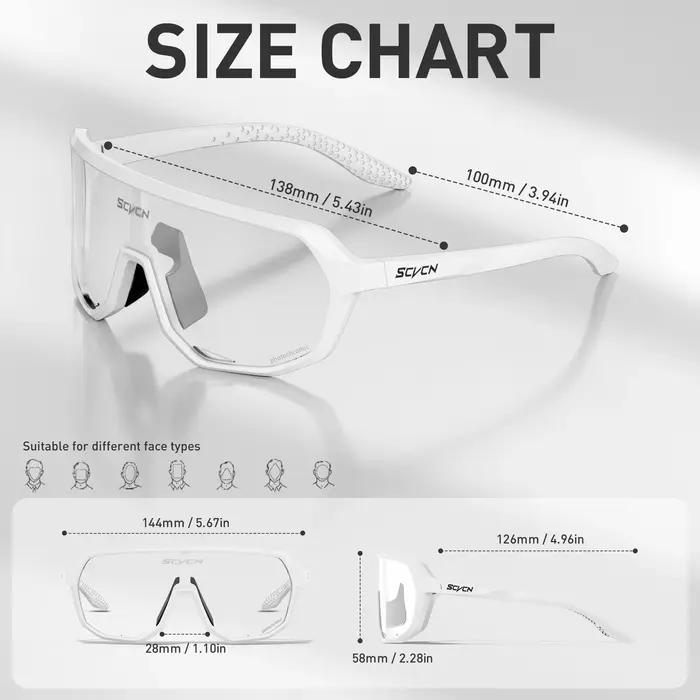 Lunettes de sport SCVCN VTT randonnée chasse polarisées UV400 homme conduite cyclisme