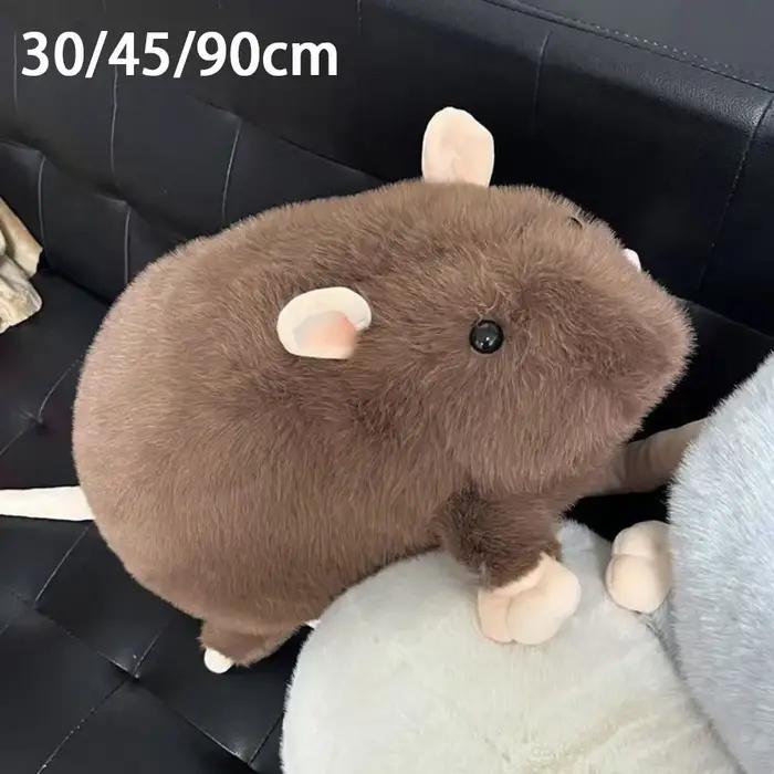Poupée souris créative 30/45/90cm, en peluche, dessin animé, branche de fleur, Rat, figurine animale