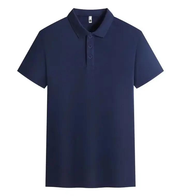 Polo décontracté respirant et confortable pour homme, couleur unie, haute qualité, manches courtes –