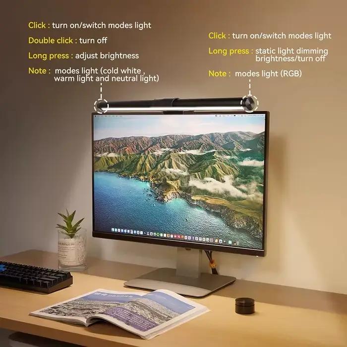 Moniteur Led barre lumineuse lampes d'ordinateur lampe de lecture écran suspendu lampe de bureau mon