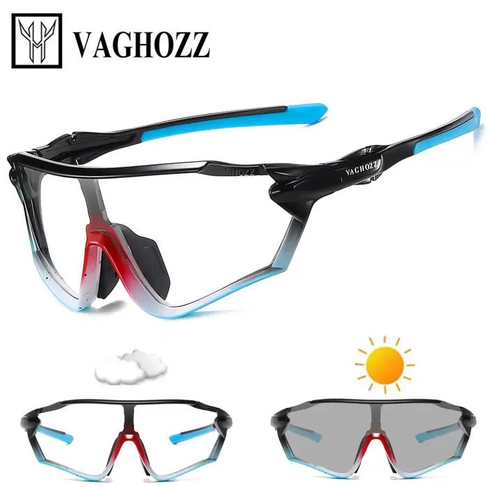 VAGHOZZ flambant neuf UV400 et lunettes de cyclisme photochromiques lunettes de soleil en plein air