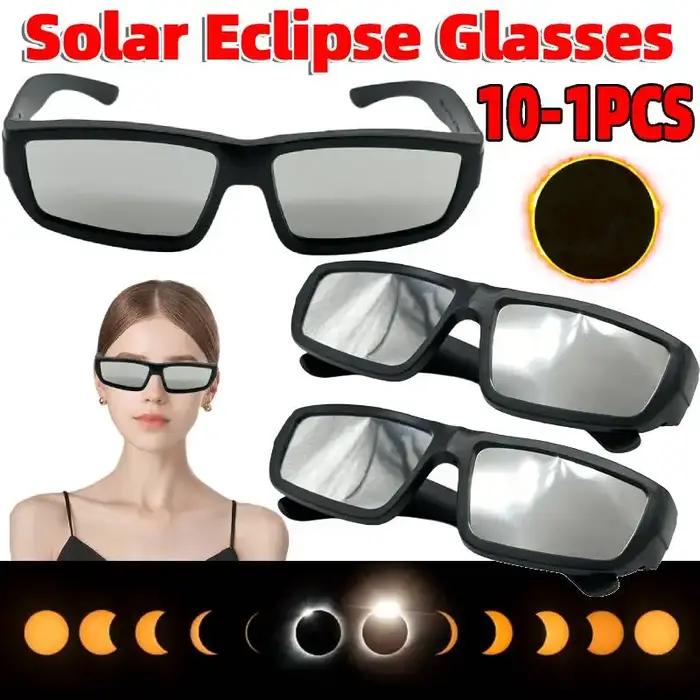 Pack lunettes éclipse solaire 1-10 unités - Protection UV totale pour observation astronomique et chasse