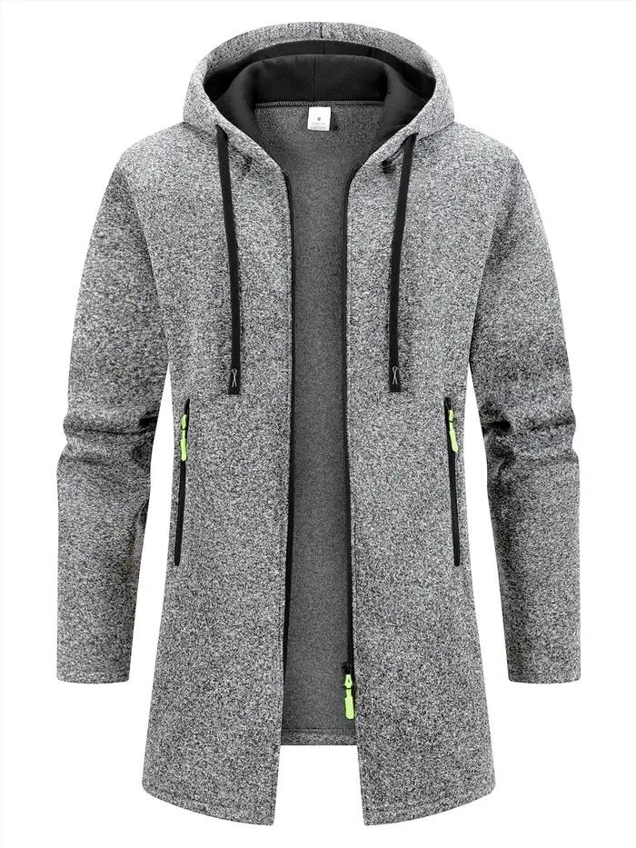 Sweat-shirt à manches longues pour homme, Streetwear, fermeture éclair, capuche, surdimensionné, cha