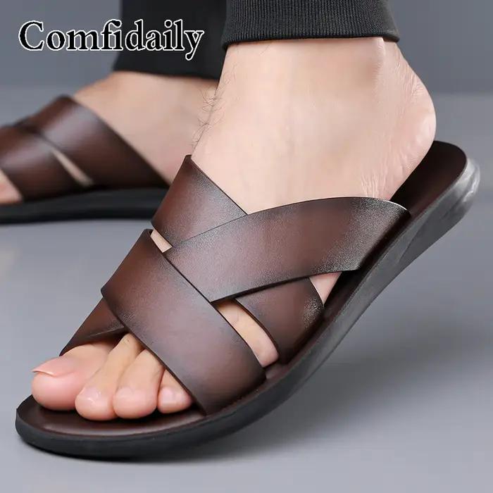 Chaussures d'été décontractées homme élégantes pantoufles plage pour hommes occassions spéciales été confortables