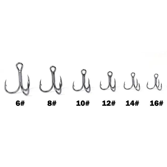OUTKIT 10 pièces 3x flèche forte Super pointu rond triple crochet antirouille acier à haute teneur e