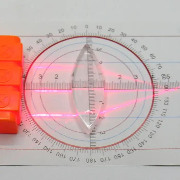 Ensemble d'expérimentation d'optique géométrique, kit de lentilles optiques, lentille concave convex