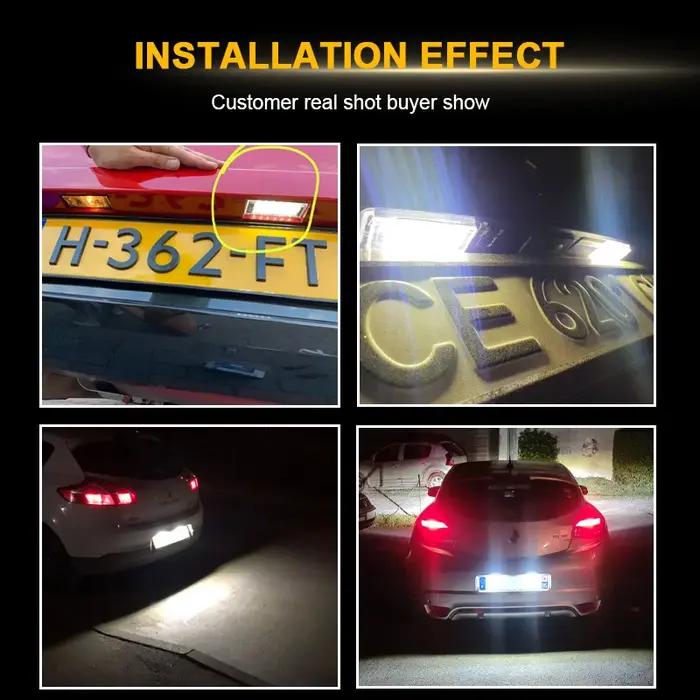 Lampes de plaque d'immatriculation à LED blanches, Renault Clio, Espace, Oke, Goo, Koleos, Kadjar, d