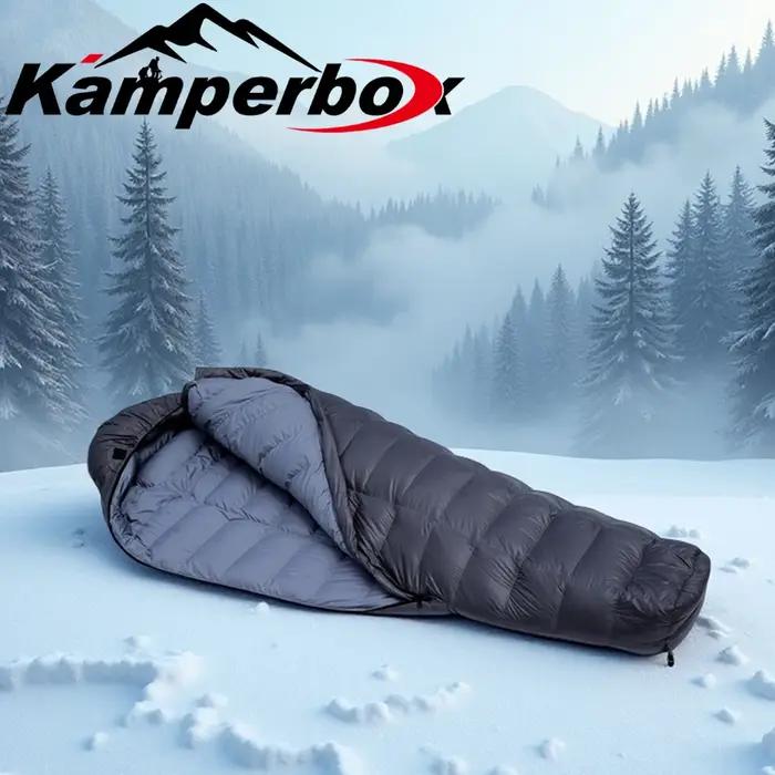 Kamperbox Sac de couchage en duvet d'oie Sac de couchage d'hiver Sac de couchage d'hiver en duvet d'