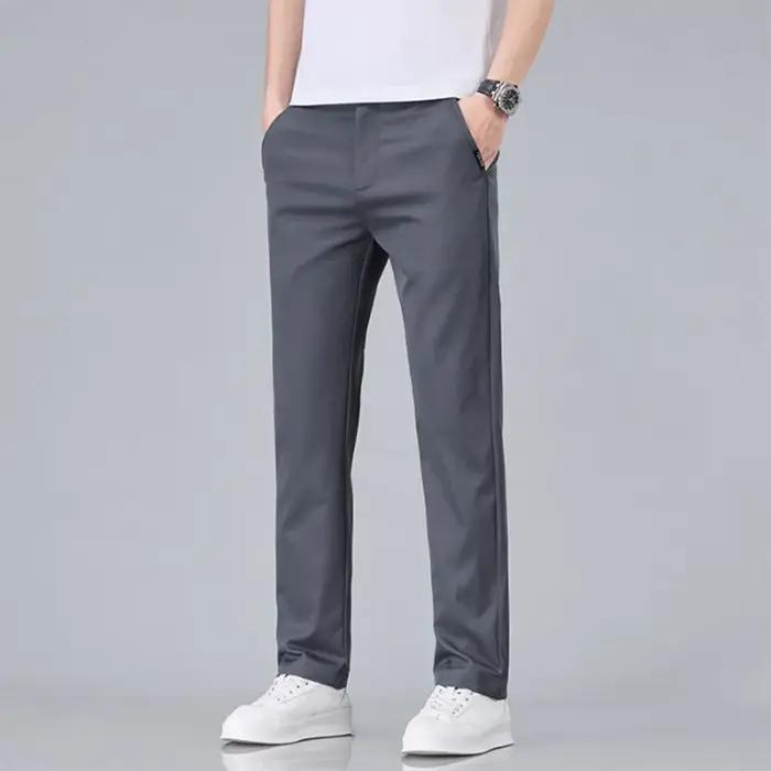 2025 nouveaux hommes classique couleur unie été 3 couleurs pantalons décontractés affaires mode Stretch coton mince marq